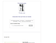Tablet Screenshot of nordpark-verlag.de